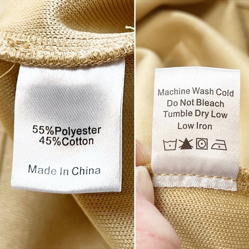 Tuckernuck NWT Croissant Francoise‎ Mod Mini Dress Large tan camel long sleeve - Picture 11 of 12